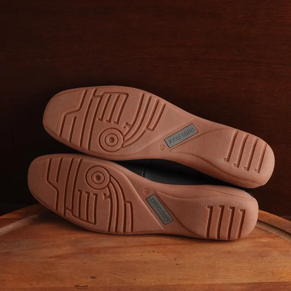 Josef Seibel Flat WMS SZ EU 40 US 9-9.5 BLK Fenja 01 Leather Ballet Comfort Shoe